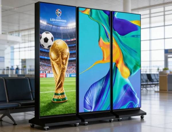 LED海報屏進化史:從單屏到前后折疊再到左右三折疊屏 LED海報屏進化史:從單屏到前后折疊再到左右三折疊屏